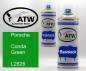 Preview: Porsche, Conda Green, L2626: 400ml Sprühdose + 400ml Klarlack - Set, von ATW Autoteile West.